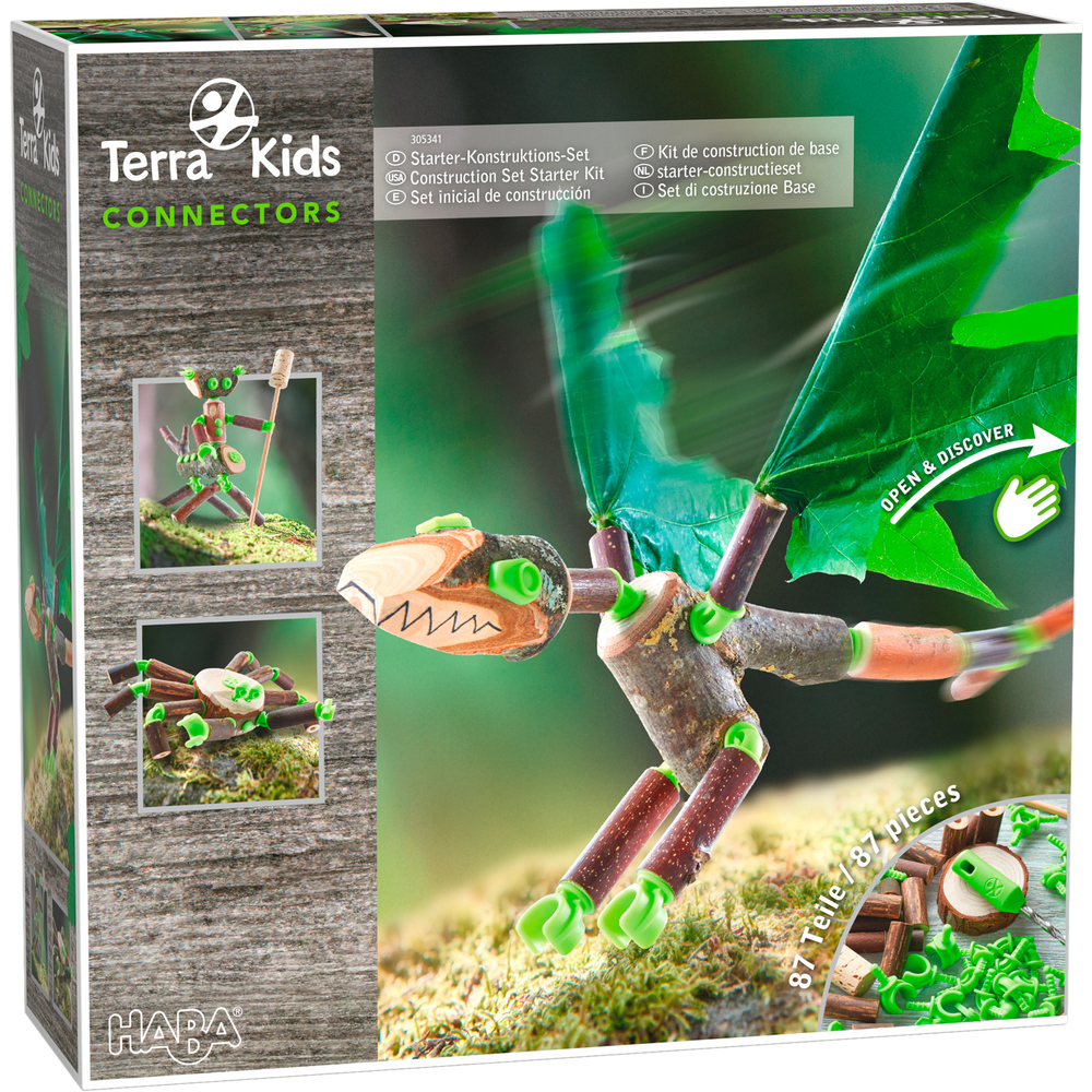 HABA- Terra Kids Connectors – Kit Technique - Jeu de Plein air - 8 Ans et Plus - 305342, Vert