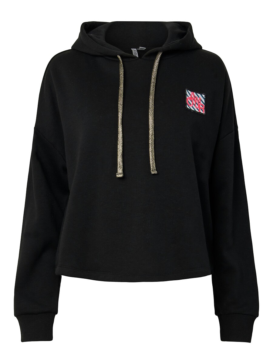 Sweat à capuche, détail poitrine, PIECES