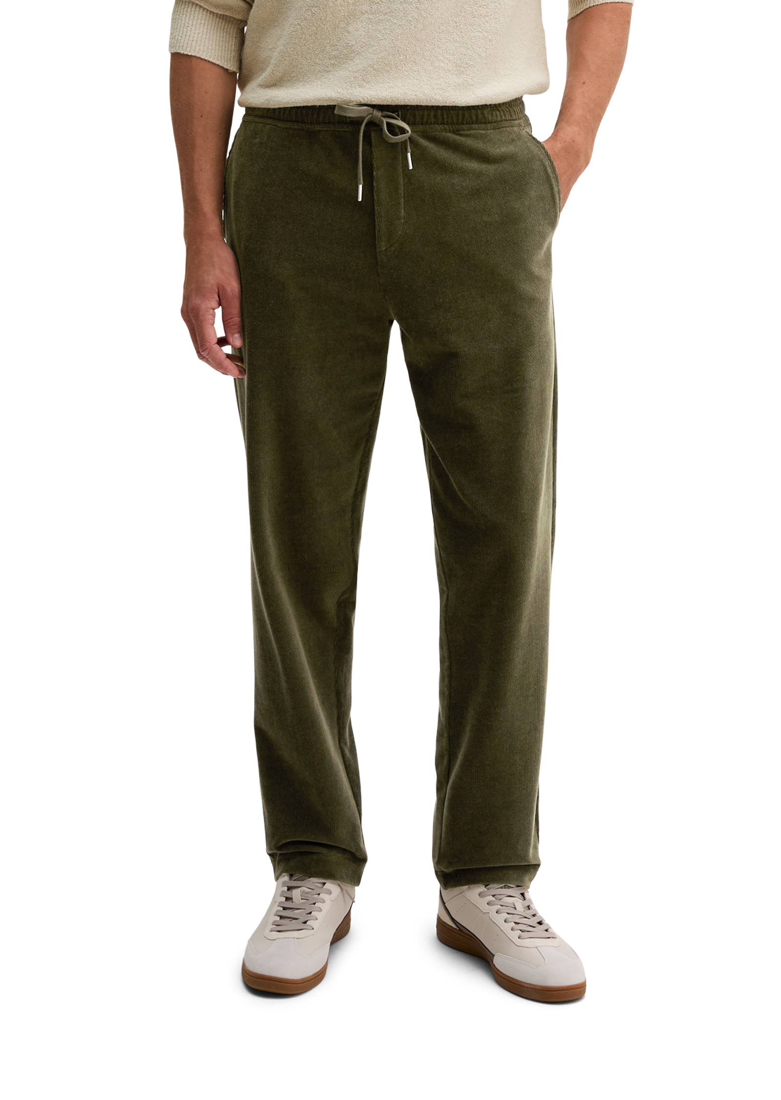 Pantalon de survêtement coupe classique en velours de coton bio, MARC O'POLO