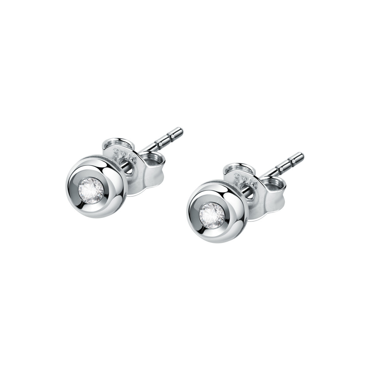 Boucles d'oreilles en or blanc 375 PROMESSE, BLUESPIRIT