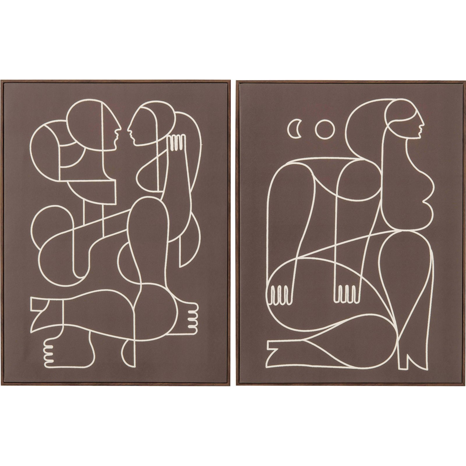 Tableau abstrait sur toile, Motif géométrique, RECOLLECTION