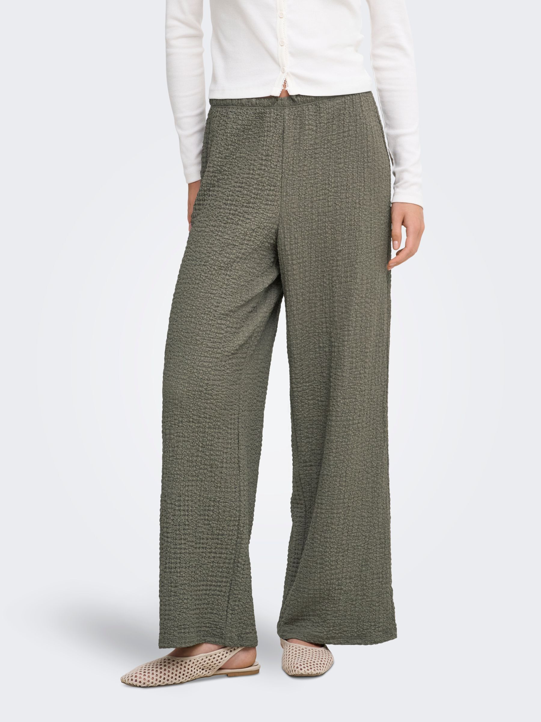 Pantalon À Jambe Large, ONLY