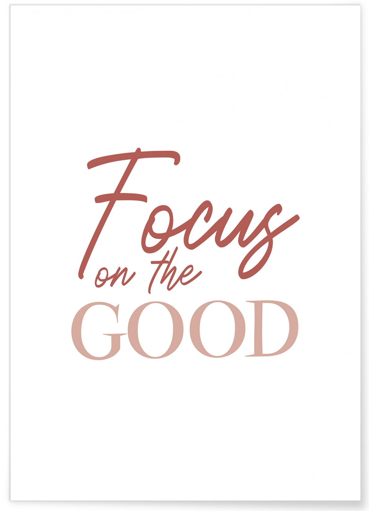Affiche Focus on the good, L'AFFICHERIE
