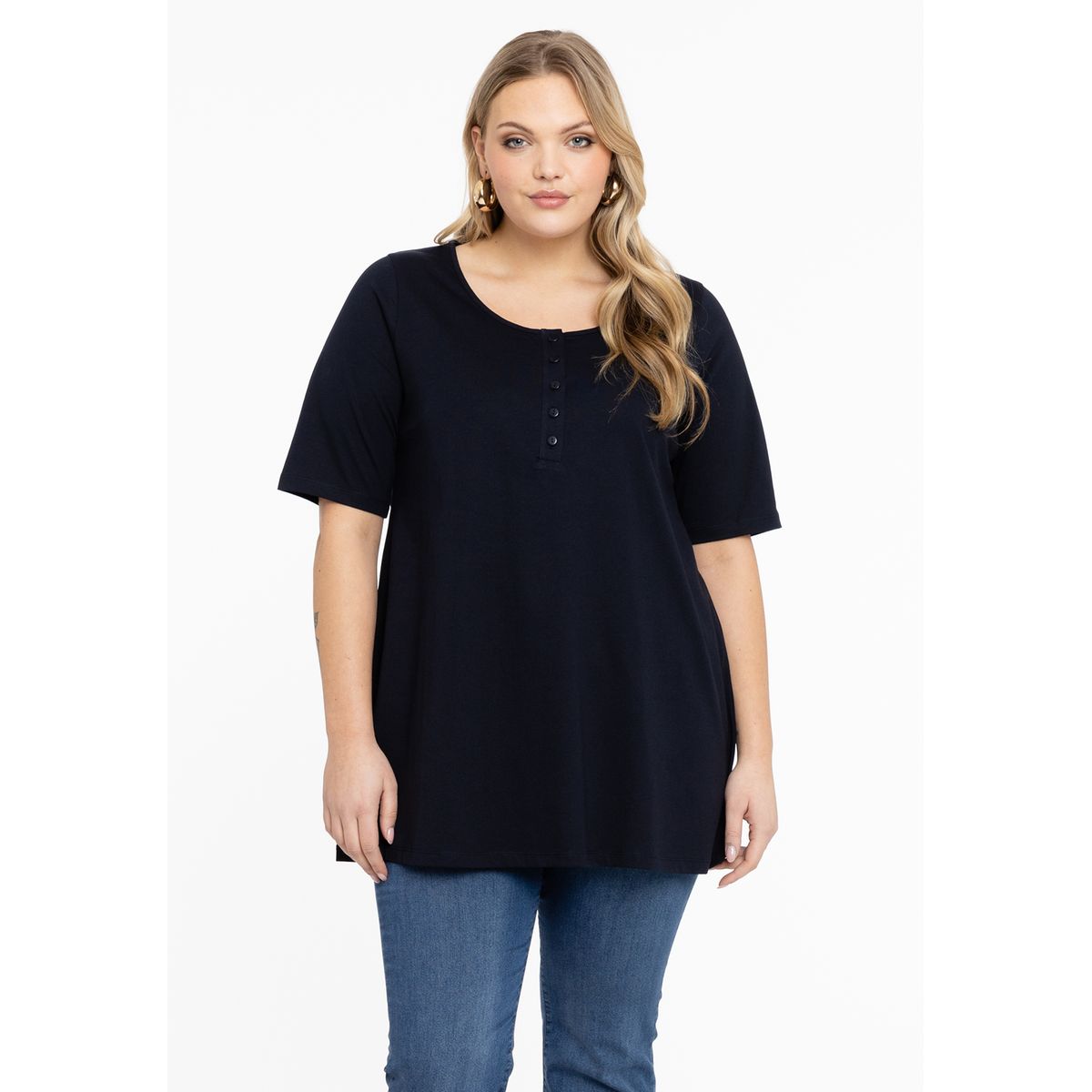 Tunique bleu marine grande taille clearance