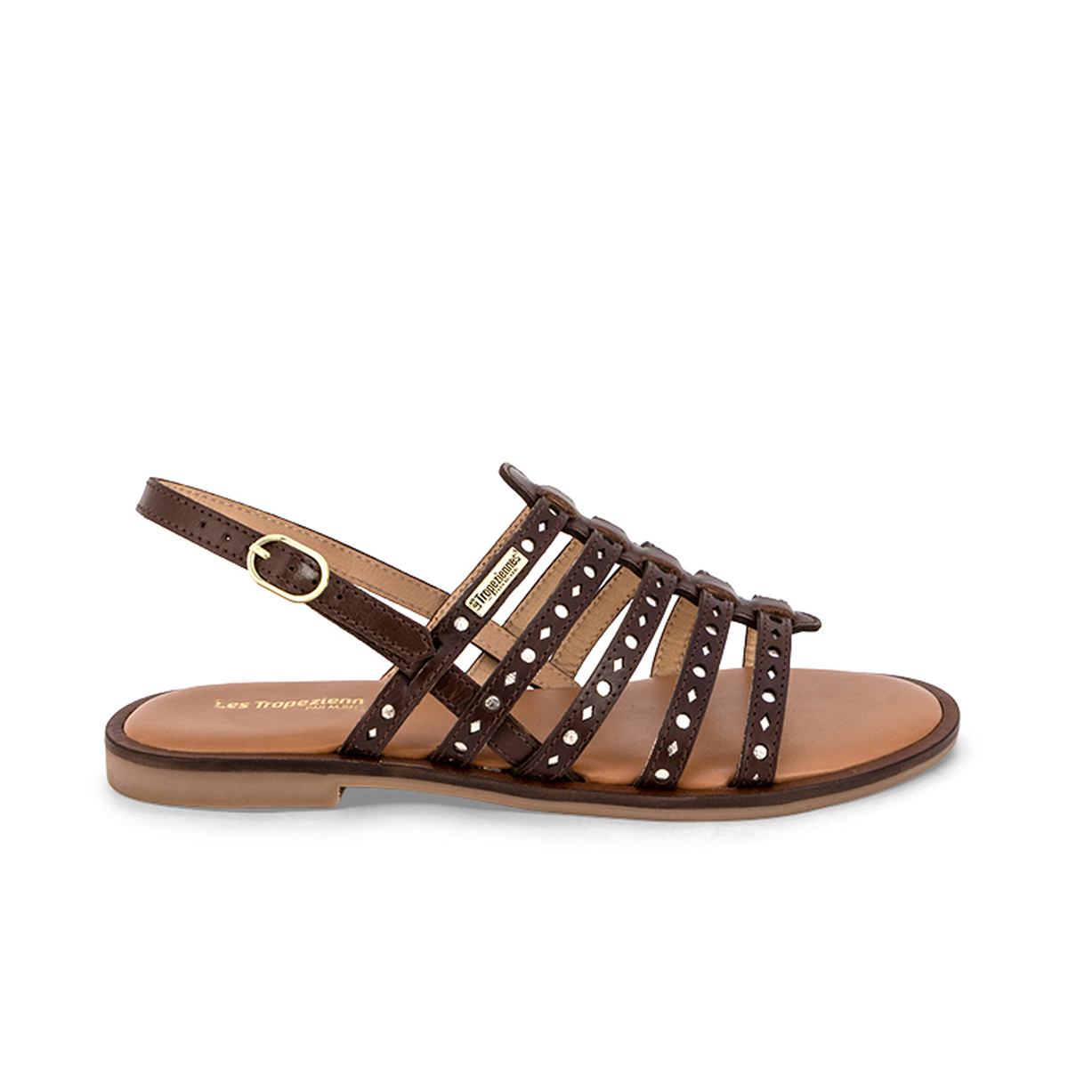 Sandales plates en cuir HELECTRON, LES TROPEZIENNES PAR M.BELARBI