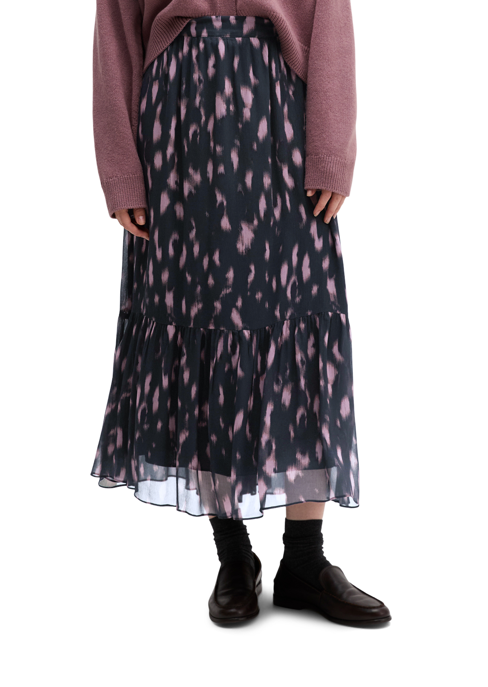 Jupe plissée, coupe classique en viscose pure, MARC O'POLO
